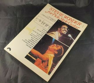 Stevie Wonder Guitar Vtg Songbook Music Sheets For Pick Style Guitar 1977 Rare