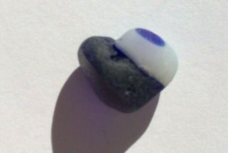 Surf Tumbled Santa Cruz Davenport Sea Glass Rare Heart Shape Art Glass