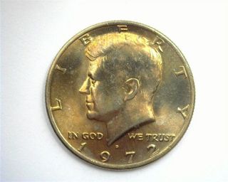 1972 - D Kennedy 50 Cents Gem,  Uncirculated,  Rare This