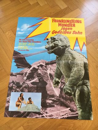 Kaiju / Toho Son Of Godzilla German One Sheet / Poster Rare Jun Fukuda