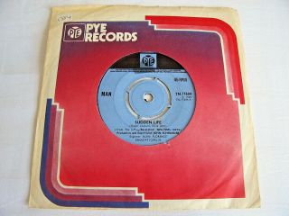Man - Sudden Life / Love - Rare 1969 Debut Uk 7 " Vinyl Single Pye Psych Vg -