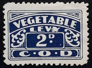 Rare C1951 Queensland Australia 2d Deep Blue Vegetable Levy Stamp Mng