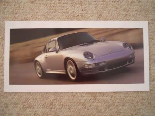 1996 Porsche 911 Carrera 4s Coupe Showroom Advertising Poster Rare Awesome L@@k