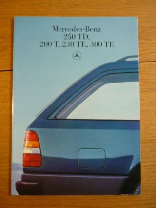 Rare Mercedes Benz E Class (w124) Estates 1986 Brochure Jm