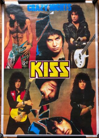 Kiss Crazy Nights Rare Poster 