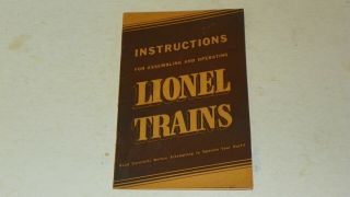 Lionel Early 1939 Instruction Book With The Rare Locoscope Mail In Card