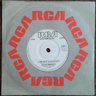 Elvis Presley I Can Help Rare Uk Radio Promo Single 45 Vinyl Record