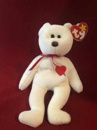 Extremely Rare Valentino 1994 Ty Beanie Baby With Error Brown Nose