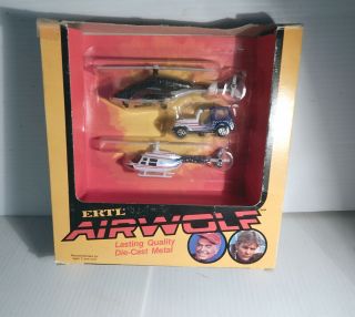 Airwolf Set.  Rare Gift Set From 1984 By Ertl
