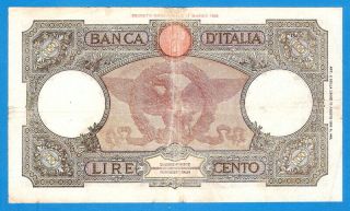 Italy 100 Lire 1942 Series 4146 Rare 2