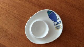 Rare Vintage F/f Figgjo Flint Turi Design Egg Cup Blue Fish Made In Norway