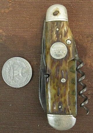Vintage Rare Remington Umc 5 Blade Pocket Knife W\ Corkscrew Limited Deal Cc