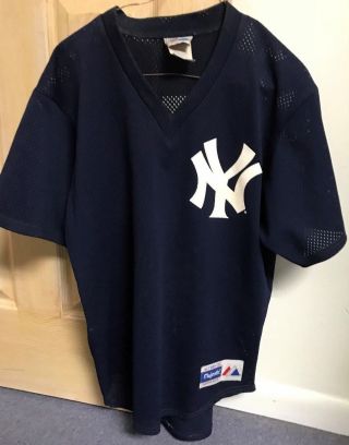 Vintage Majestic York Yankees 1998 World Series Derek Jeter Jersey M Rare
