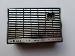 Rare Vintage 1965 Admiral Portable 8 Transistor Radio Yh371gp,  Great Z80