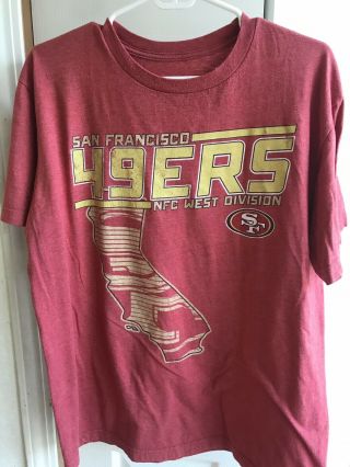 Men’s Nfl Team Apparel San Francisco 49ers Red Graphic T Shirt Rare Size Large L