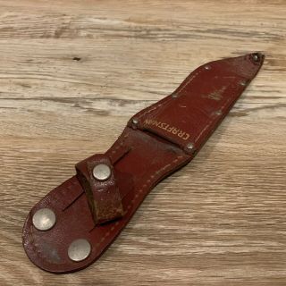 Vintage Rare Craftsman Red Leather knife Sheath/Holder/Pouch - Up To 5 