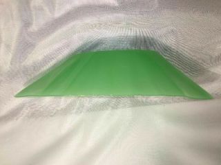 Early Fenton Jade Green Translucent Art Glass,  Boat Shaped Console Bowl,  Rare 5