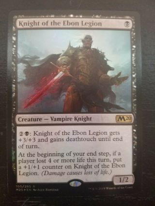 Mtg Knight Of The Ebon Legion Nm Foil