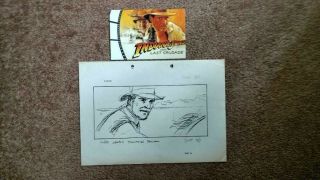 Indiana Jones The Last Crusade Production Storyboard Sheet Harrison Ford Rare