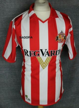 Vintage Sunderland Home Football Shirt 04 - 05 Diadora Rare Mens Large