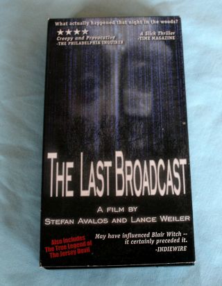 Last Broadcast Rare Oop 1999 Vhs Horror Cult Found Footage Sov Jersey Devil Gore