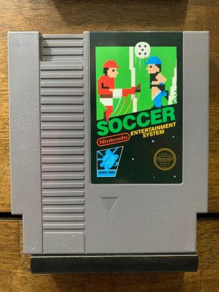 Soccer (1985) Nintendo Nes Cleaned Rare 5 Screw Black Label Retro Classic