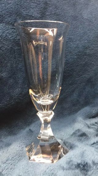 (1) Brilliant Rare Design Baccarat Bohemia Crystal Fluted Champagne Glass