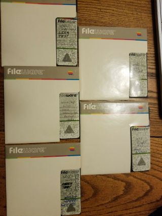 Apple Lisa Twiggy Fileware 5.  25 Floppy Disks Diskettes Box Of 5 Rare