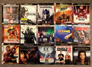 4k Blu - Ray Slipcovers.  Rare/oop/3d/embossed/star Wars/disney/marvel/dc/avengers