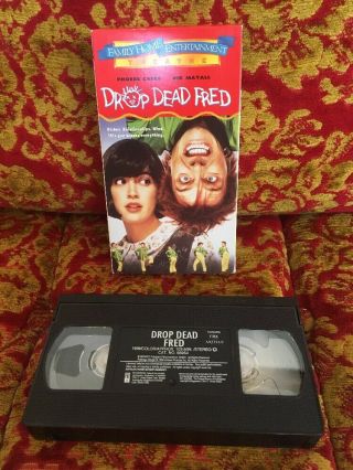 Rare Oop Drop Dead Fred Vhs 1996 Phoebe Cates Rik Mayall Cult Film Movie Comedy