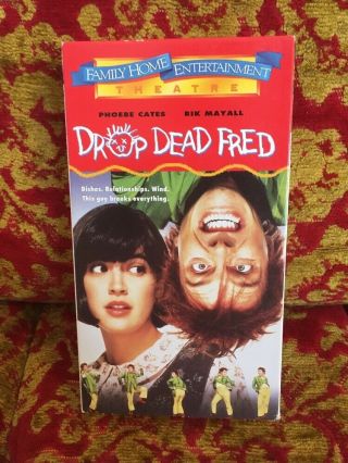 RARE OOP DROP DEAD FRED VHS 1996 Phoebe Cates RIK MAYALL Cult Film Movie Comedy 2