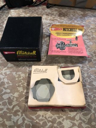 Vintage Rare Garcia Mitchell 300 Vintage Spinning Reel Box Only W/ Ad & Insert