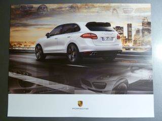 2013 / 2014 Porsche Cayenne Turbo S Showroom Advertising Poster Rare Awesome