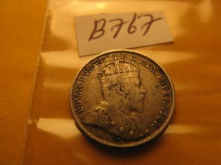 1904 Canada Rare Five Cent 5 Cent Silver Coin Id B 767.