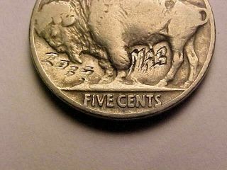 RARE - 1935 - Hand Engraved - HOBO NICKEL Buffalo - Highly collectible SIGNED 5