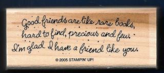 Garden Gnome Words Good Friends Rare Book Stampin 