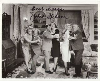 The Three 3 Stooges Signed Julie Gibson Photo Costar With Curly Howard Rare