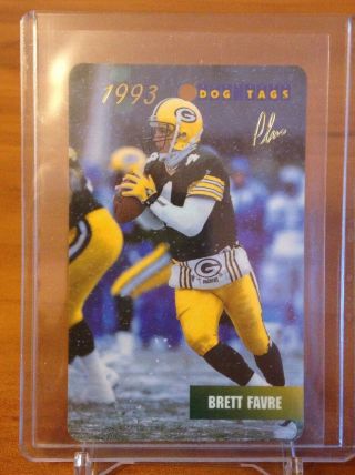 Brett Favre Rare 1993 Dog Tags Plus Sp Pr Green Bay Packers 