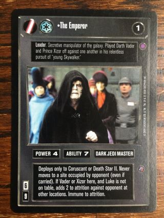 Star Wars Ccg Reflections 2 Ii The Emperor Rare Card
