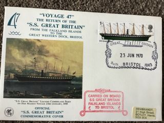 Rare First Day Cover Limited Edition Cover Ss Great Britain Navy Ship