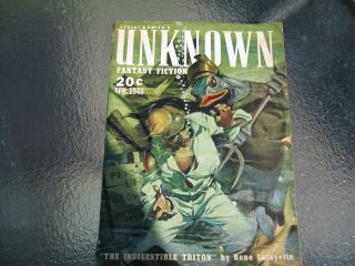 Unknown Fantasy Fiction April 1940 Rare L.  Ron Hubbard Cover Story