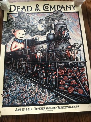 Dead And Company Poster 6/15/17 Burgettstown Pa Rare Signed And ’d