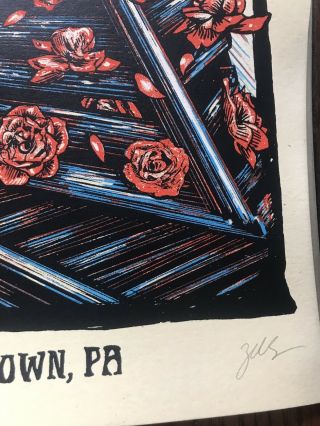 Dead And Company Poster 6/15/17 Burgettstown PA Rare Signed And ’d 3