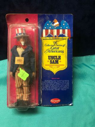 Vintage Fun World Great Americans Uncle Sam 1976 Rare Doll / Figure