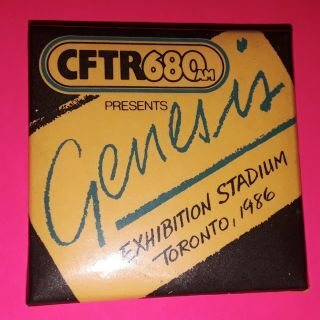 Rare 1986 Genesis Concert Pin Rock Music Toronto Stadium Promo Radio Pinback Old