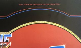 Rare ROLLING STONES Bill Graham 1975 Concert Litho Poster COW PALACE 4
