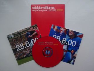 Robbie Williams (take That) - Rare Full Uk Album Cd Promo - Sing When Your 
