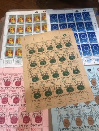 5 Set Israel Stamps Rare And Vintage Collectible 100 Total