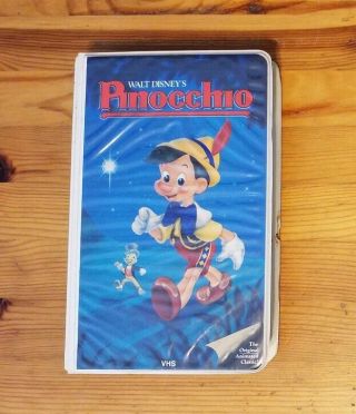 Rare Vhs Walt Disney Pinocchio Early Black Diamond Classics Clamshell Case