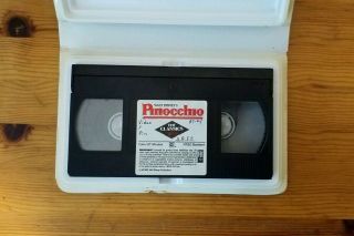 Rare VHS Walt Disney Pinocchio Early Black Diamond Classics Clamshell Case 5